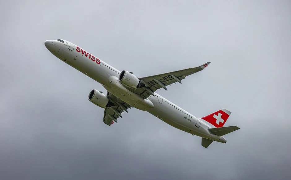 drama na letu Swiss airlines