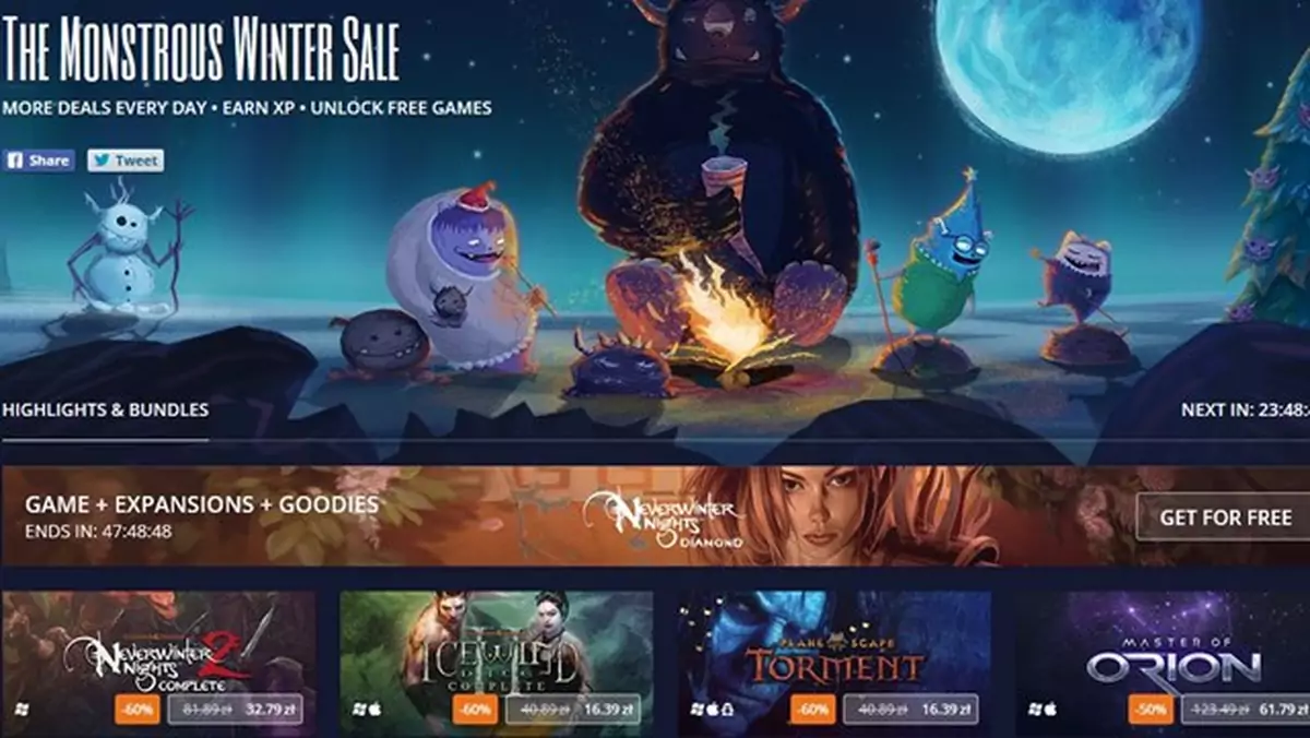 Zimowa wyprzedaż na GOG.com - mnóstwo przecenionych tytułów i Neverwinter Nights za darmo