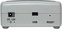 E-Tank, oprócz gniazda zasilającego oraz służącego do podłączenia do komputera USB 2.0, wyposażony jest także w przycisk "Reset". Gdyby nie zdjęcia, przycisku tego w ogóle byśmy nie zauważyli - po prostu nie był nam potrzebny.