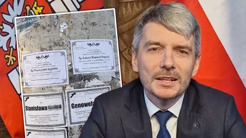 Someone hangs disturbing obituaries in Zgierz. « Meanness knows no bounds »