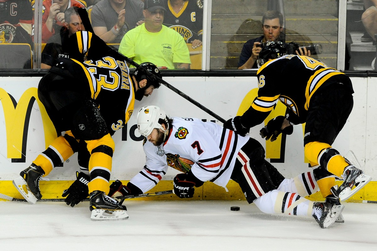 Zdeno Chara (z lewej)