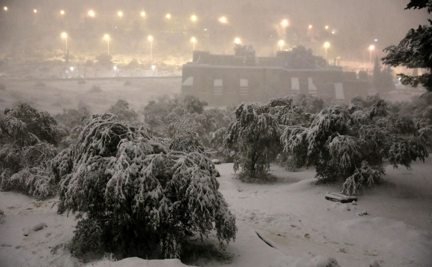 Burza śnieżna w Jerozolimie