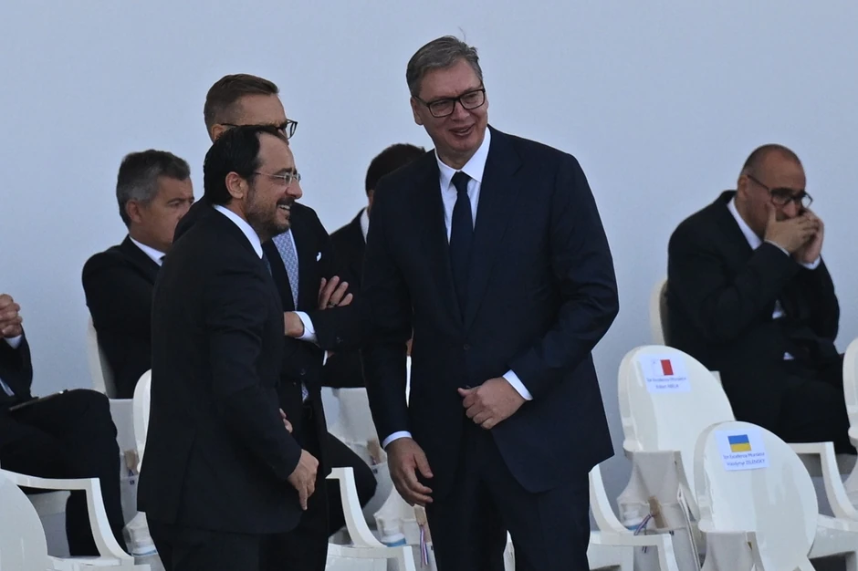 Aleksandar Vučić na paradi u Francuskoj