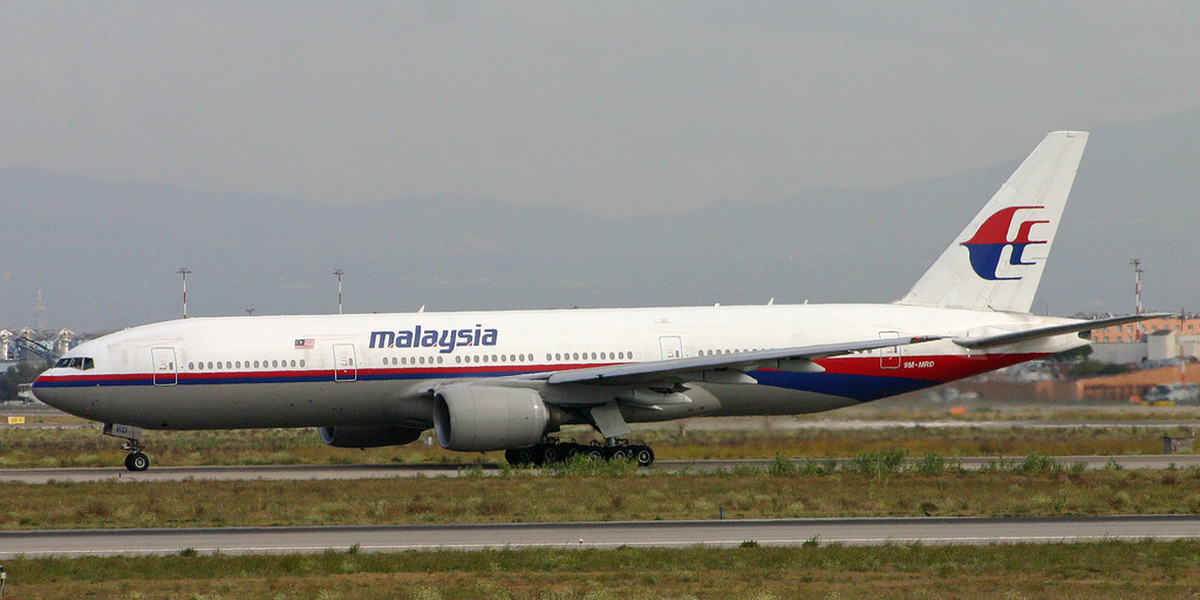 Boeing 777 linii lotniczych Malaysia o rejestracji 9M-MRD sfotografowany 3 lata przed zestrzeleniem
