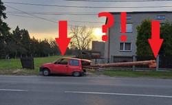 Cinquecento wiózł 9-metrowy bal drewna. Policja w szoku, NOWE fakty i nagranie