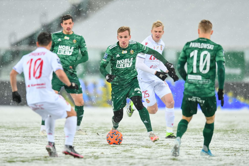 12.02.2021 WKS SLASK WROCLAW - WISLA KRAKOW PKO BANK POLSKI EKSTRAKLASA PILKA NOZNA