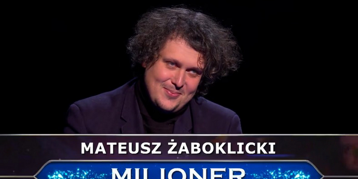 "Milionerzy", Mateusz Żaboklicki. 