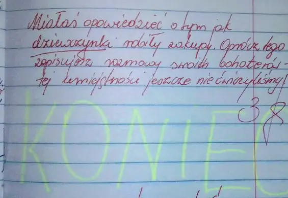 "Co to ma być" - nauczycielka wystawia ocenę za kreatywność uczennicy