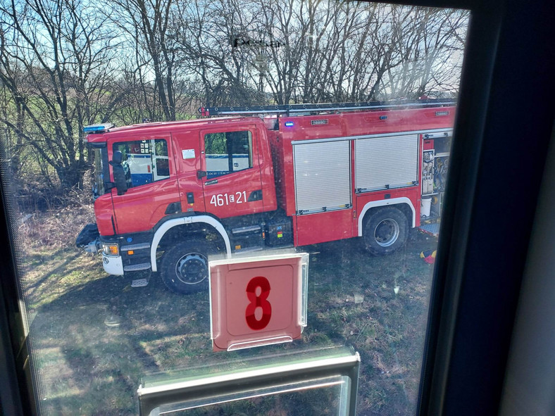 Interwencja strażaków pod Rogowem