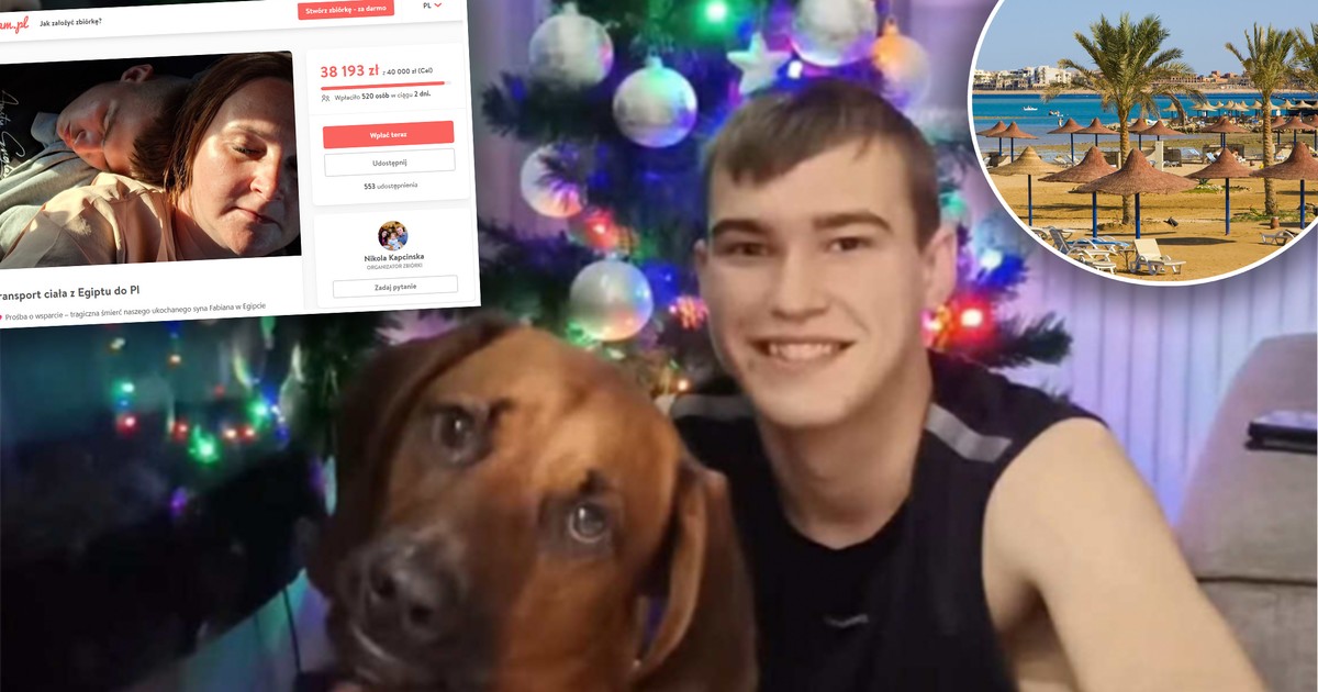 Tragedia na wakacjach w Egipcie. "Nasz ukochany syn Fabian odszedł"