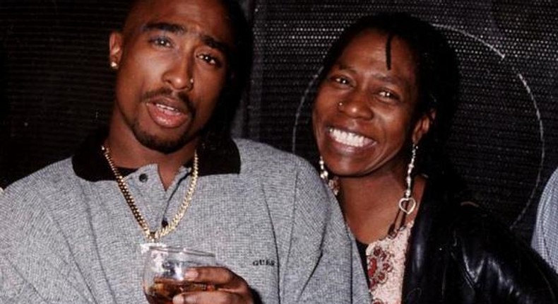 Tupac and his mother, Shakur