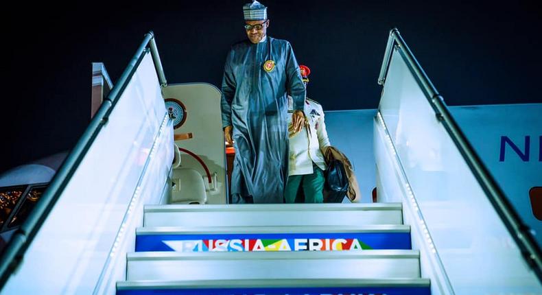 President Buhari in Sochi for the Russia-Africa Summit (Facebook/Femi Adesina)