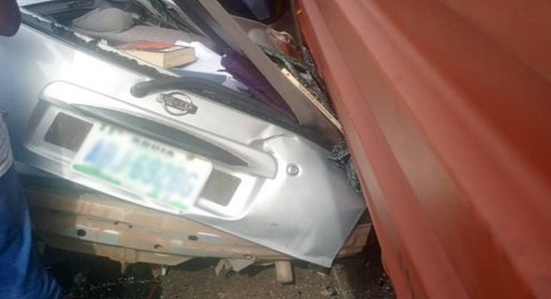 Falling container kills woman inside her car in Lagos - her driver survives  [NAN]