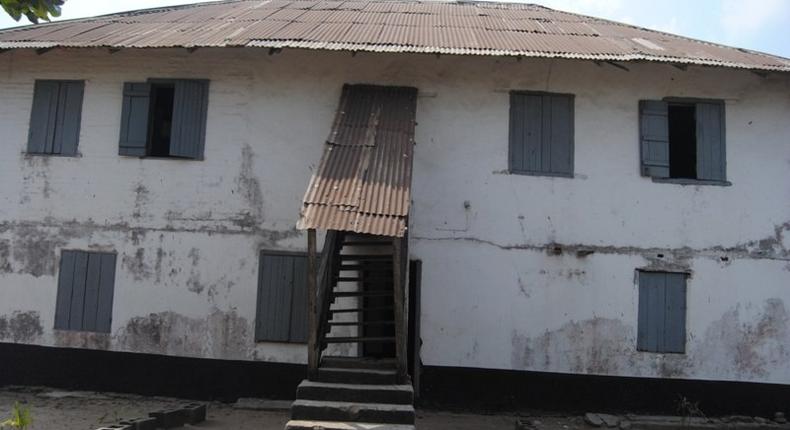 The back view of the first storey building in Nigeria, at Badagry.