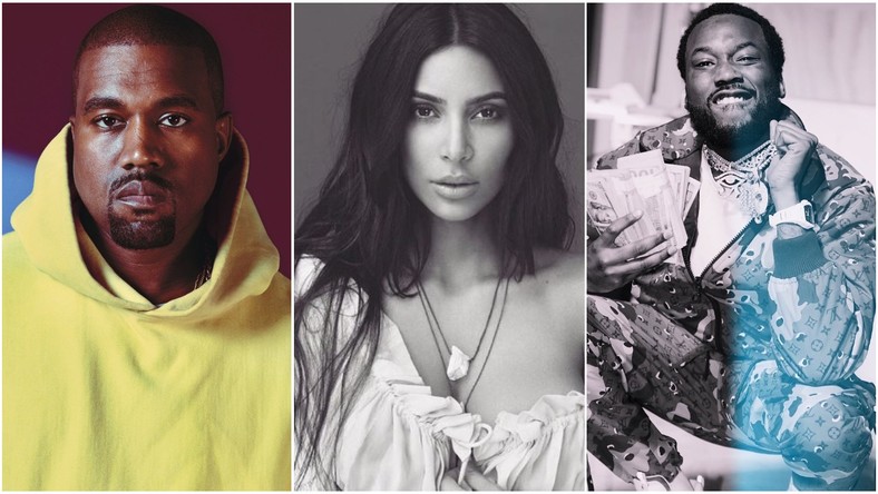 Kanye West called out his wife, Kim Kardashian over meeting with Meek Mill [Instagram/KimKardashian] [Instagram/MeekMill]