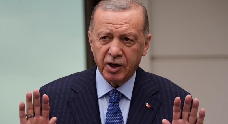 Turkish President Recep Tayyip Erdogan speaks in Istanbul, Turkey.Khalil Hamra/AP