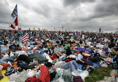 GERMANY-POPE-WYD-MARIENFELD-PILGRIMS