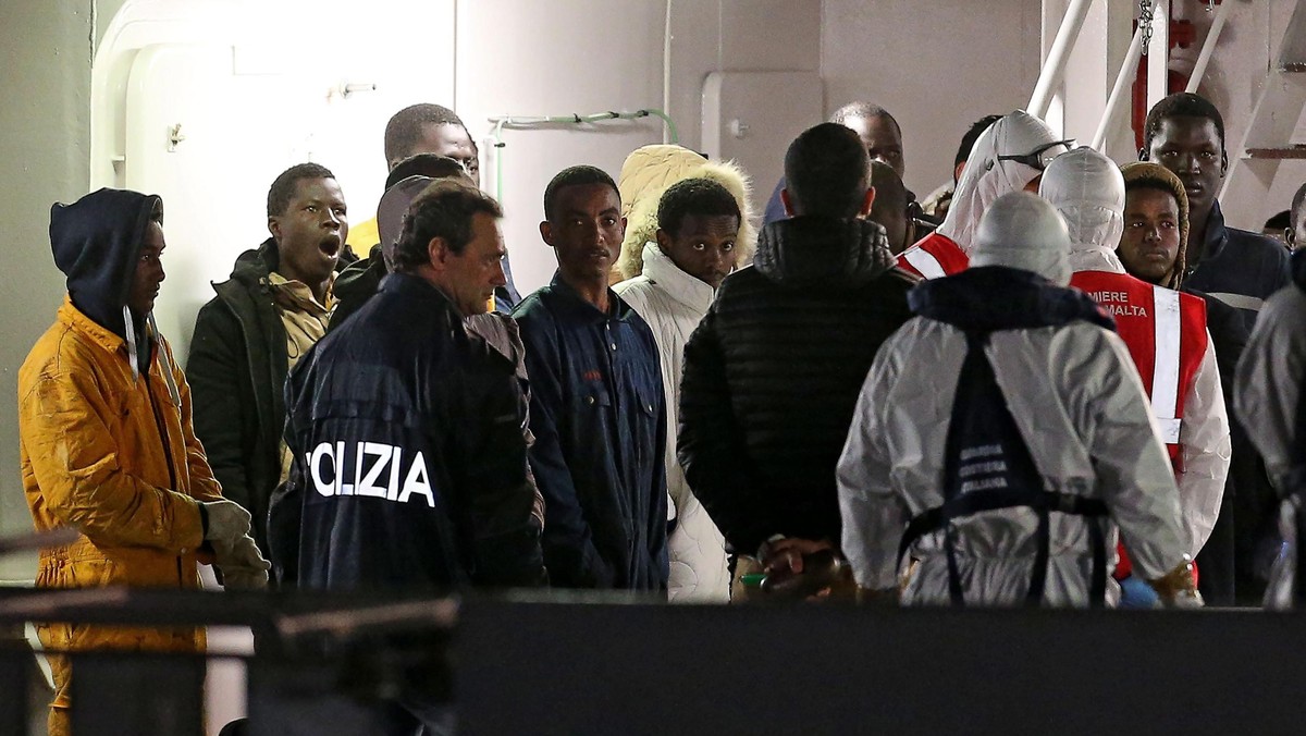 ITALY MEDITERRANEAN MIGRATION (Migrants survived in recent Mediterranean sinkings arrive in Catania, Sicily)