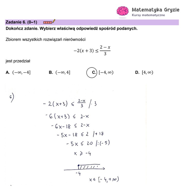 Arkusz CKE i odpowiedzi. Matematyka, poziom podstawowy formuła 2023 - zadanie 6