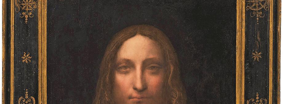 „Salvator Mundi” autorstwa Leonarda da Vinci sprzedany w Domu Aukcyjnym Christie’s 15 listopada 2017 roku za 450,3 mln dol.