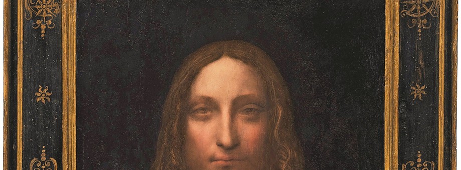 „Salvator Mundi” autorstwa Leonarda da Vinci sprzedany w Domu Aukcyjnym Christie’s 15 listopada 2017 roku za 450,3 mln dol.