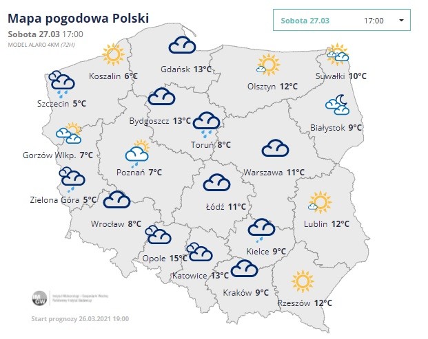 Pogoda na sobotę 27.03