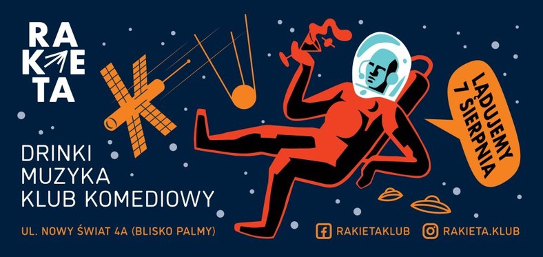 Rakieta Klub - Lądujemy 7 sierpnia (piątek), o godz. 22.00