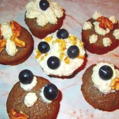 Szőlős-diós muffin