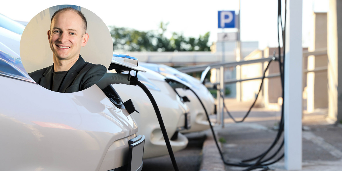 Wraz z rozwojem rynku samochodów elektrycznych swoją ofertę tworzą polscy prywatni przedsiębiorcy. Na zdjęciu prezes Green Cell, Paweł Ochyński.