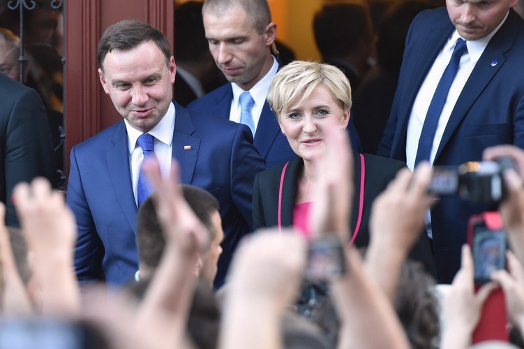 Prezydent Andrzej Duda z małżonką Agatą na Wawelu