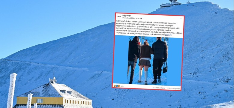 Tak ubrana poszła w Karkonosze. Zdjęcie to nowy hit sieci