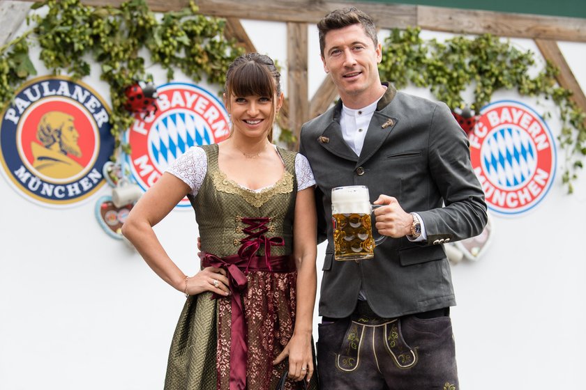 Anna Lewandowska z mężem