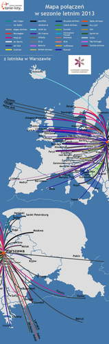 Letni rozkład lotów warszawskiego Lotniska Chopina przedstawia się naprawdę imponująco. Pasażerowie znajdą w nim wiele ciekawych połączeń, głównie za sprawą obecności Ryanair i Wizz Air na lotnisku w związku z problemami lotniska Modlin. PLL LOT restrukturyzują swoją siatkę lotów - z tego powodu z rozkładu zniknęły loty do Kairu i Erywania. Z kolei z nowości warto wspomnieć o lotach Wizz Air do Gruzji - już 24 kwietnia rusza połączenie do Kutaisi.
