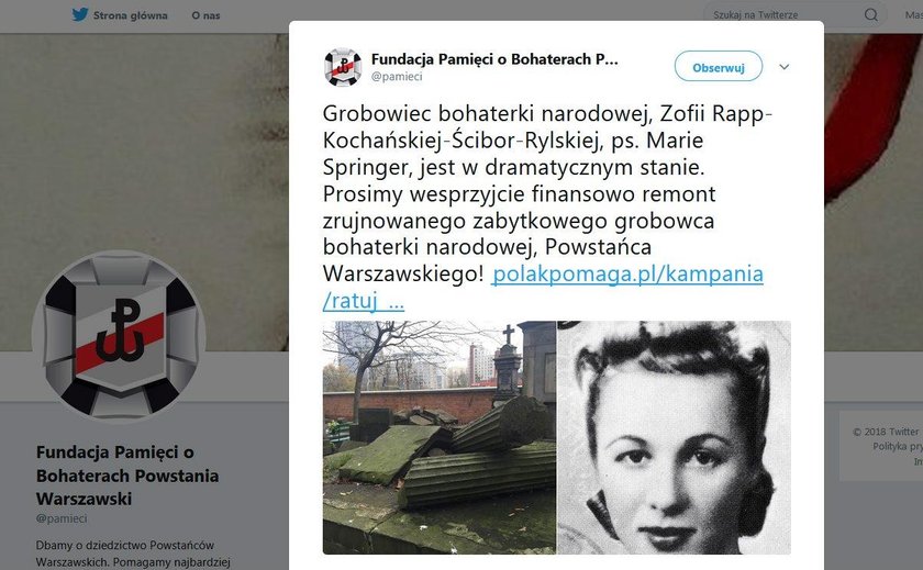 Wspomóż zbiórkę na renowację grobu bohaterki!