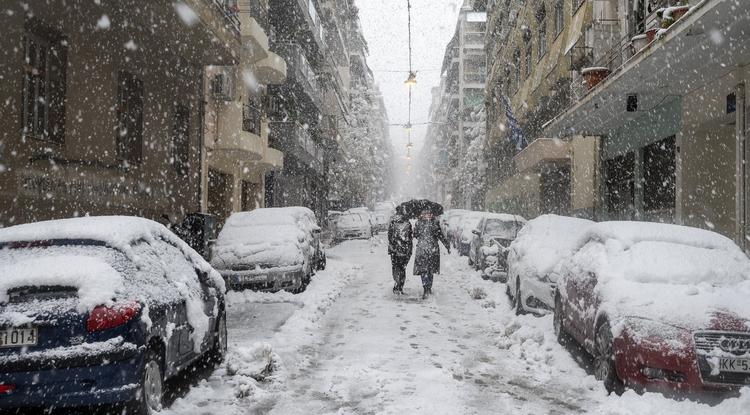 Hóesés Athénban január 24-én