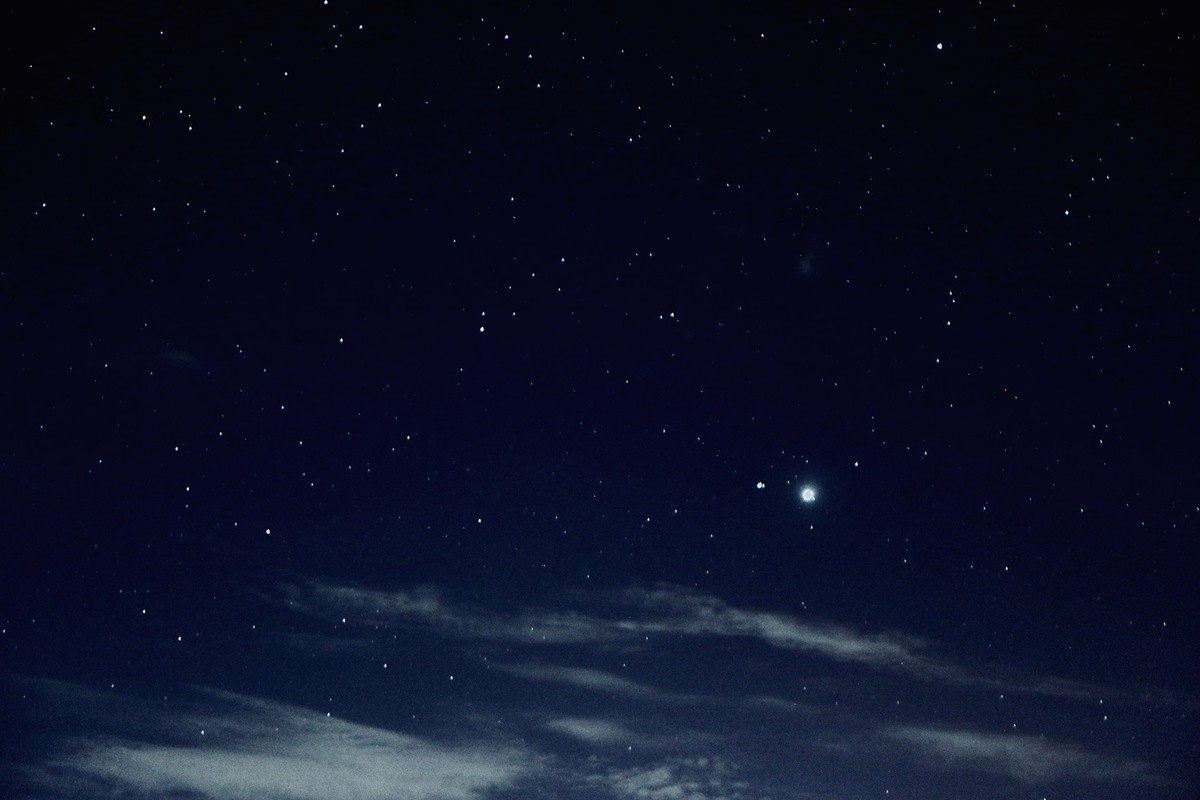 jowisz, niebo, noc, gwiazdy