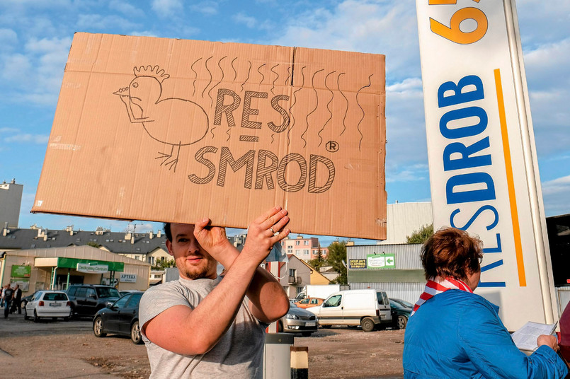 Protest mieszkańców Rzeszowa przeciwko działalności firmy Res-Drob, 2017 r.
