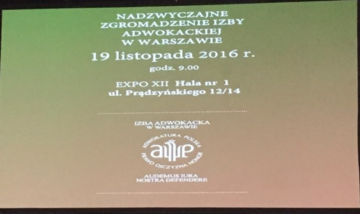 Nadzwyczajne zgromadzenie ORA w Warszawie / fot. Anna Krzyżanowska