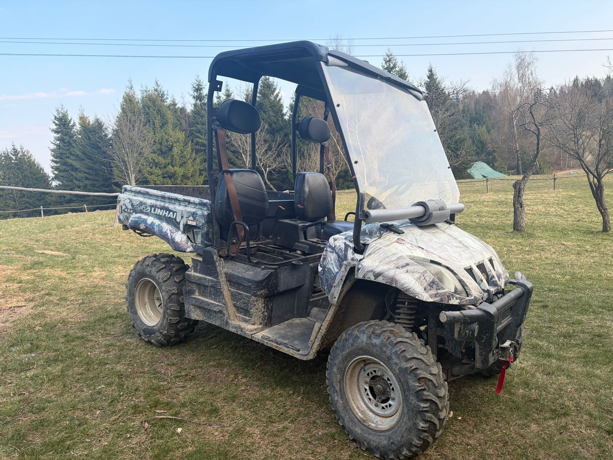 The man was trapped under the four-wheeler near Bela. 