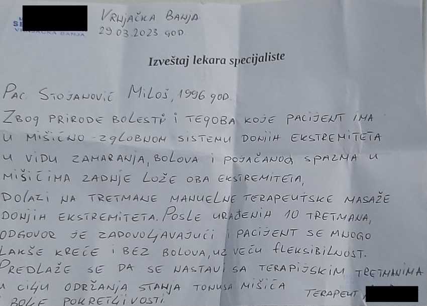 mišljenje terapeuta