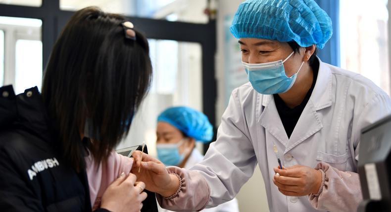 The incentive shows Chinese citizens' desire for western vaccines.Li Ran/Xinhua via Getty