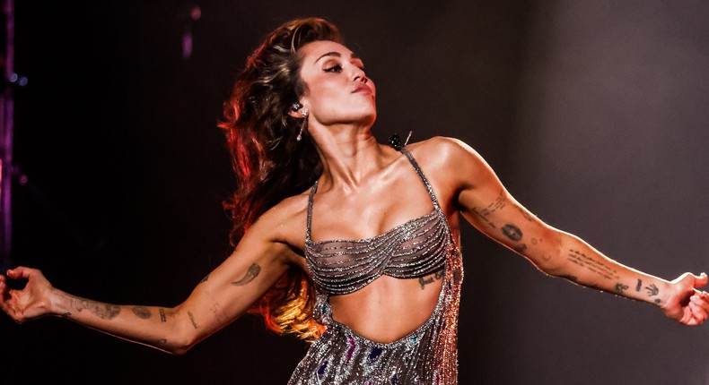 Miley Cyrus performs at the 2024 Grammys.John Shearer/Getty Images for The Recording Academy