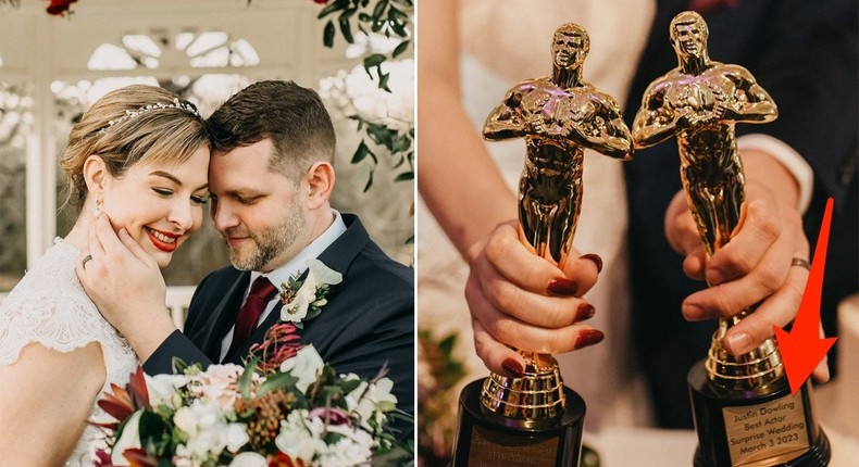 Justin Dowling and Ann Claire Crawford had a surprise wedding.April Pinto Photography