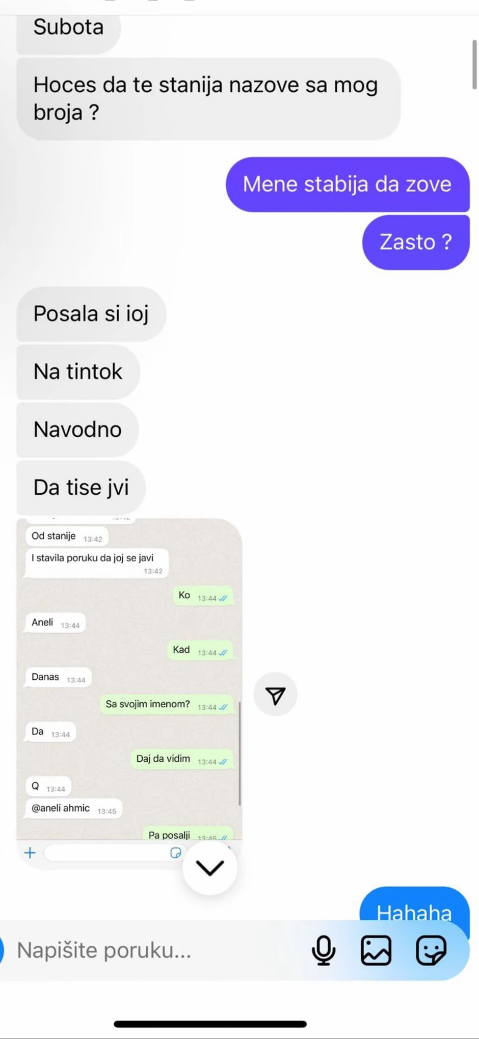 Prepiska Aneli i Asmina u čiji posed je došao "Blic"