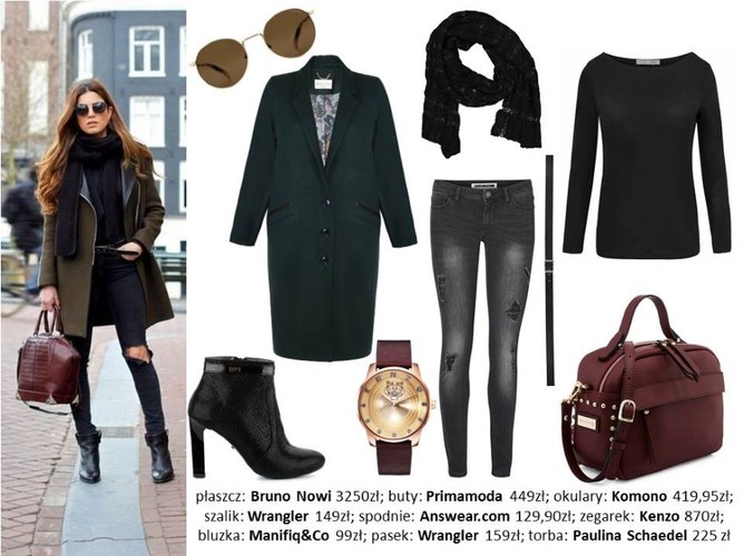 Modne płaszcze. STYLIZACJE