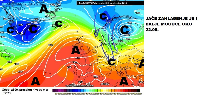 Jače zahlađenje od 22. septembra, sa kalendarskim početkom jeseni