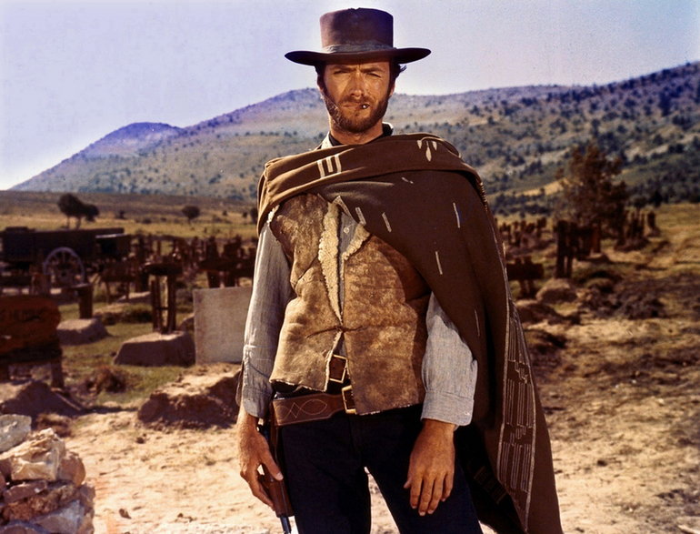 Clint Eastwood w filmie "Dobry, zły i brzydki".