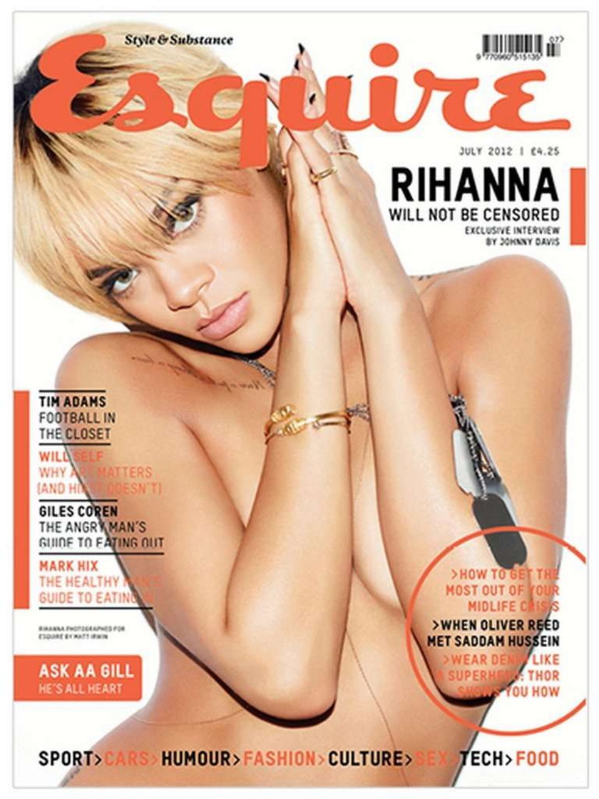 Rihanna nago Esquire 2012