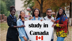 International students studying in Canada.