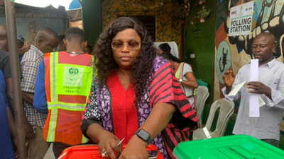 Funke Akindele lost her polling unit (Vanguard)